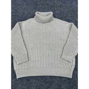 visvim Amplus Knit Turtleneck Sweater Wool Linen Ivory Pullover Size 1